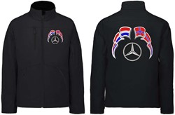 Softshelljacke Mercedes Emblem mit Wimpel Niederlande - Norwegen