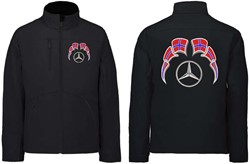 Softshell jas Mercedes Embleem met wimpels Noorwegen