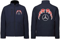 Softshelljacke Mercedes Emblem mit Wimpel Österreich-3