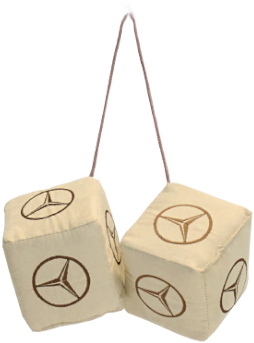 Mercedes Würfel mit gesticktem Logo - Beige