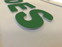 Set of small Mercedes Mudflaps white - green with imposed letters-3