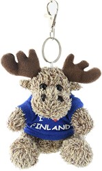 Keychain Moose I Love Finland