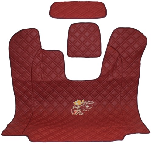 Motortunnel Scania bordeauxrood gestikt skaileer