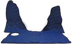 Engine cover DAF blue stitched Skai