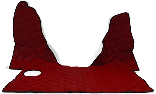 Engine cover DAF bordeauxred stitched Skai