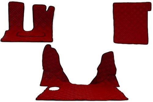 Engine cover and Floor mats DAF 106 2013-2016 Bordeauxred