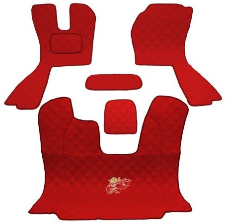Engine cover and Floor mats Scania 4 Series Red