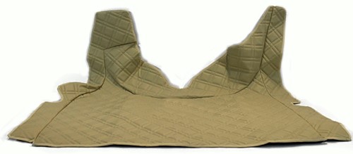 Engine cover Volvo beige stitched Skai