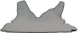 Motortunnel Volvo grau genähtes Kunstleder