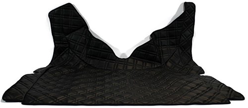 Engine cover Volvo black stitched Skai