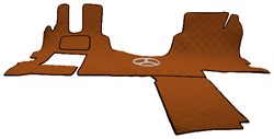 Engine cover and floor mats Mercedes MP4 / MP5 brown stitched