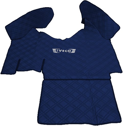 Engine cover Iveco Stralis / Hi-Way from 2013 blue stitched Skai