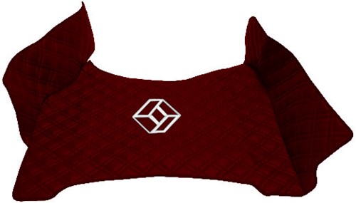 Engine cover renault premium bordeauxred stitched Skai