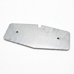 Stainless steel backplate mounting - double burner 13 cm