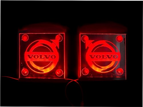 Set mit 2 Leuchtkästen Volvo Plexiglas