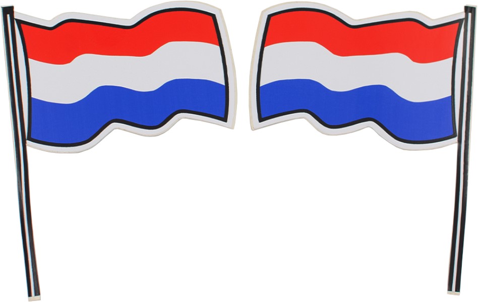 extreem Uitgebreid overschot Sticker Holland Vlag 2 stuks klein Truck Accessoires