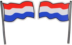 Aufkleber Holland Flagge 2 Stück klein
