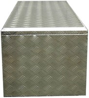 Aluminum checkerplate box - 600x300x300-2