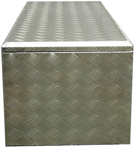 Aluminum checkerplate box - 600x300x300-2