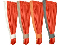 Set Zijgordijnen Oranje 0063