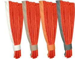 Set Zijgordijnen Oranje 0063