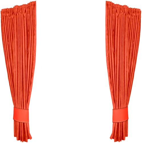 Set Zijgordijnen Alcantara Oranje 0063