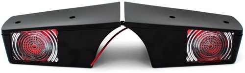 Old school top lampen set met oranje glazen-2