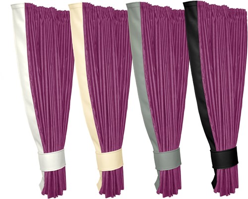 Set Side Curtains Purple 0023
