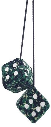 Dobbelsteen Deense pluche Groen