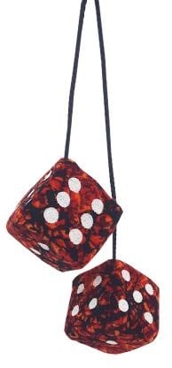 Dobbelsteen Deense pluche Rood
