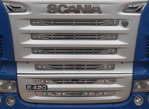 Stainless steel grill set Scania R1