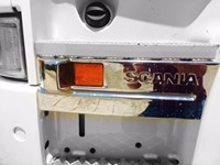 Edelstahl Stufendekoration mit Scania Logo Streamline