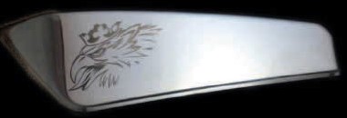 Stainless steel 3D corner plates with Svempa logo Streamline-2