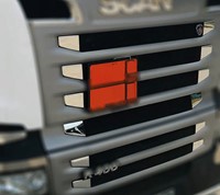 Stainless steel 3D Grill corners Scania R2-3