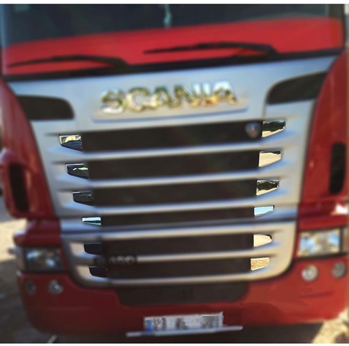 Stainless steel 3D Grill corners Scania R2-2