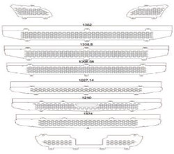 Stainless Steel Grill Scania R2 Series with sensors