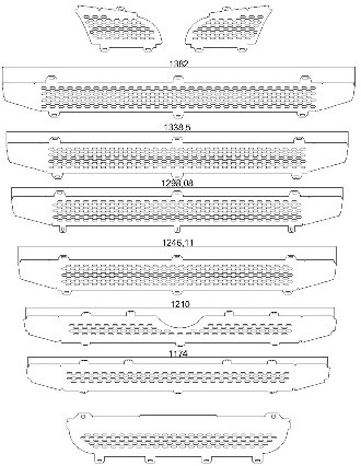 Stainless Steel Grill Scania Streamline without sensors