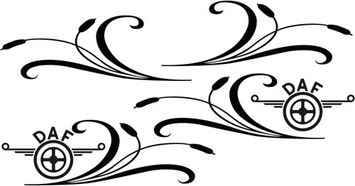 Raamdecoratie "DAF" - Meerdere kleuren