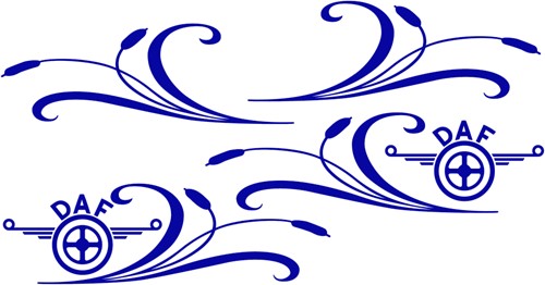 Raamdecoratie "DAF" - Blauw
