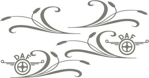 Raamdecoratie "DAF" - Grijs
