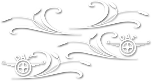 Raamdecoratie "DAF" - Wit