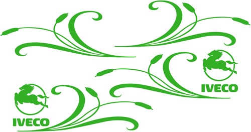Raamdecoratie "IVECO" - Groen