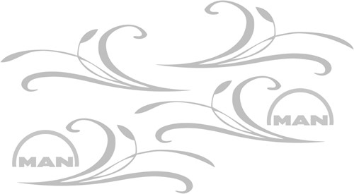 Raamdecoratie "MAN" - zilver (oud model)