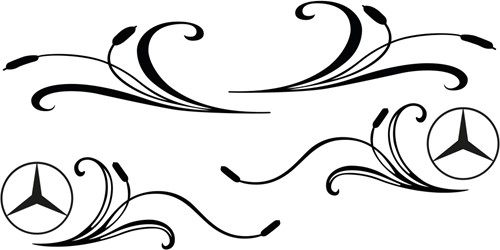 Fensterdekoration "Mercedes“ – Mehrfarbig