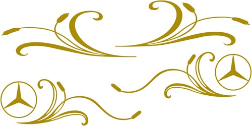 Raamdecoratie "Mercedes" - Goud