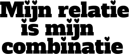 Sticker 'Mijn relatie is mijn combinatie'  - Multiple colors