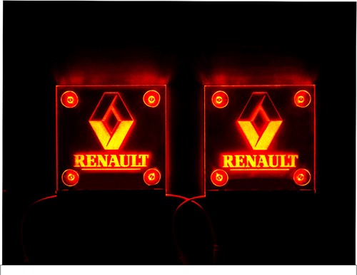 Set van 2 Lichtbakjes Renault Plexiglas