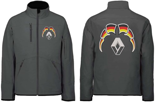 Softshell jas Renault Embleem met wimpels Duitsland-2