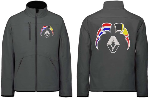 Softshell jas Renault Embleem met wimpels Nederland - België-2