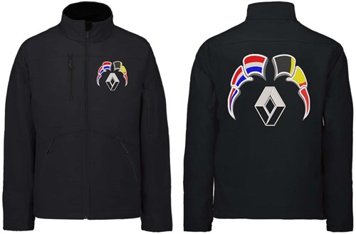 Softshell jas Renault Embleem met wimpels Nederland - België